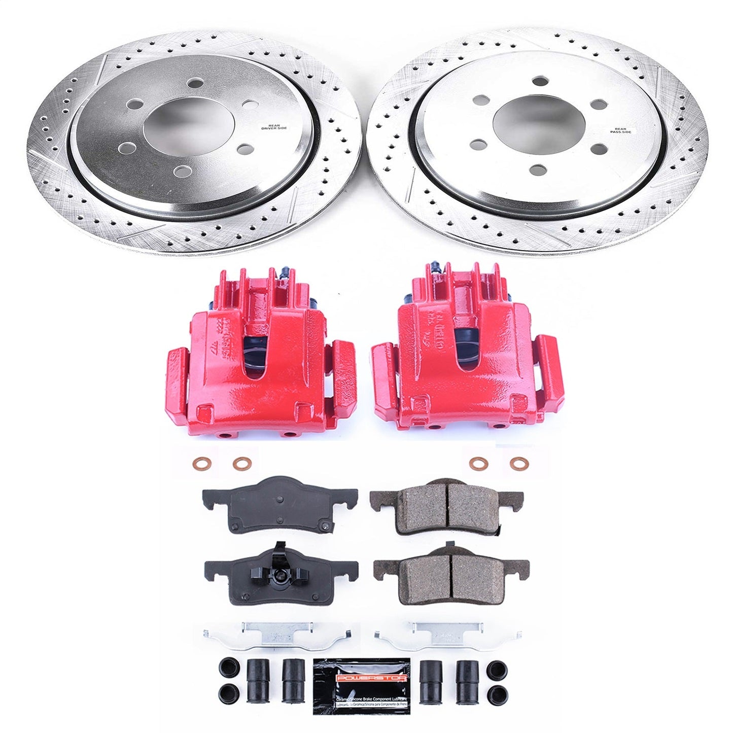 PowerStop Rear Z23 Evolution Sport Brake Kit w/Calipers | Ford Expedition (2002–2006) (KC1935)