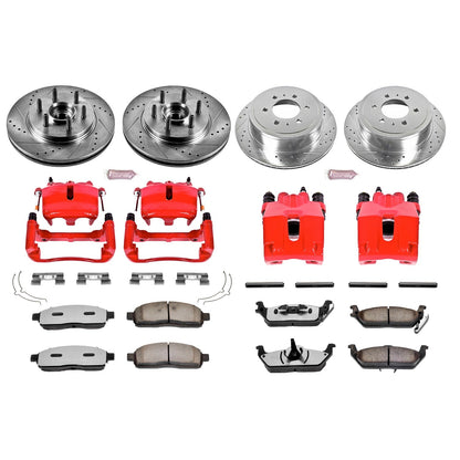 PowerStop Front & Rear Z36 Truck & Tow Kit w/ Calipers | Ford F-150 (2005–2008) (KC1940A-36)