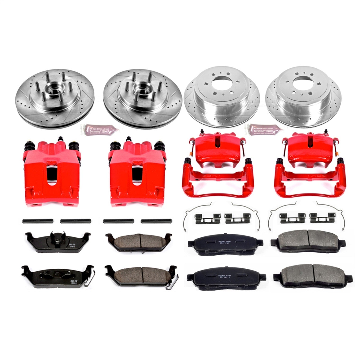 PowerStop Front & Rear Z23 Evolution Kit w/ Calipers | Ford F-150 (2005–2008) (KC1940A)