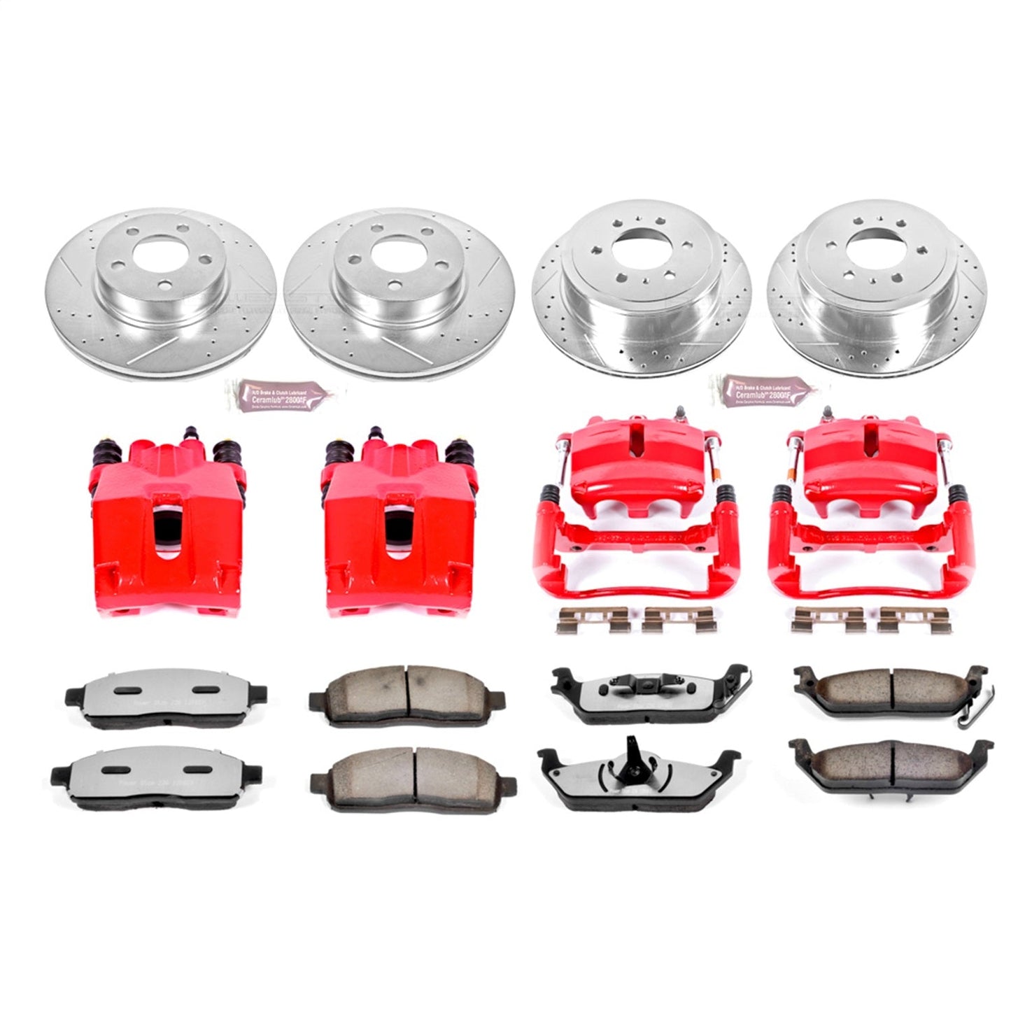 PowerStop Front & Rear Z36 Truck & Tow Kit w/ Calipers | Ford F-1500 (2004) (KC1944-36)