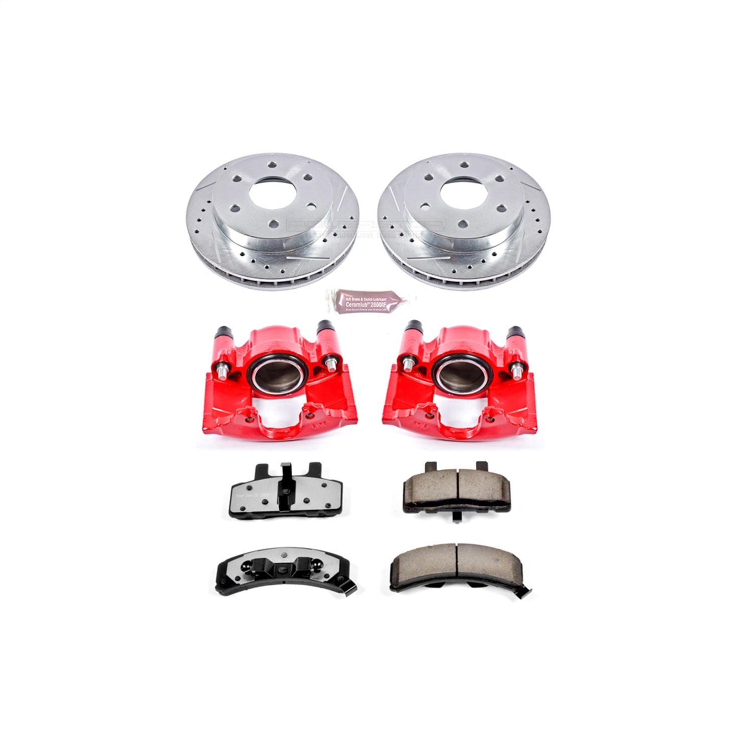 PowerStop Front Z36 Truck & Tow Brake Kit w/ Calipers | Cadillac Escalade (1999–2000) (KC1970-36)