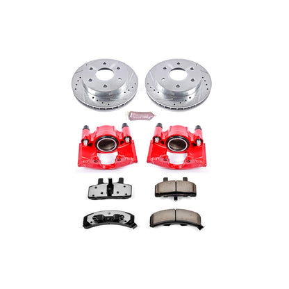 PowerStop Front Z36 Truck & Tow Brake Kit w/ Calipers | Cadillac Escalade (1999–2000) (KC1970-36)