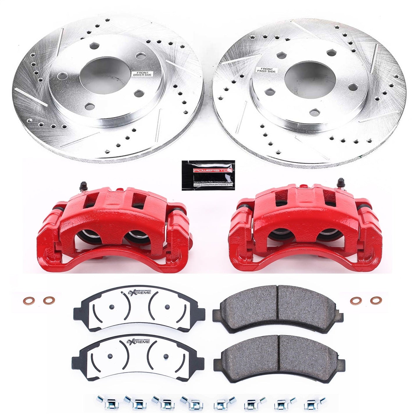 PowerStop Front Z36 Truck & Tow Brake Kit w/ Calipers | Chevrolet Blazer 1997–2005 (KC2004-36)
