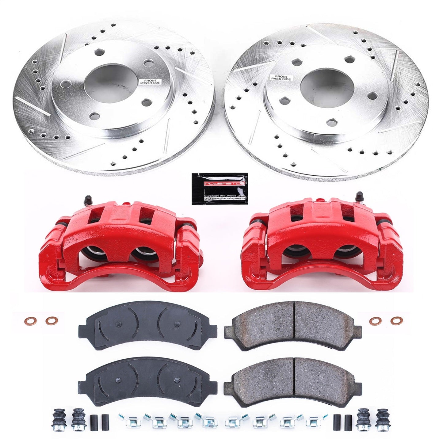 PowerStop Front Z23 Evolution Sport Brake Kit w/ Calipers | Chevrolet Blazer 1997–2005 (KC2004)