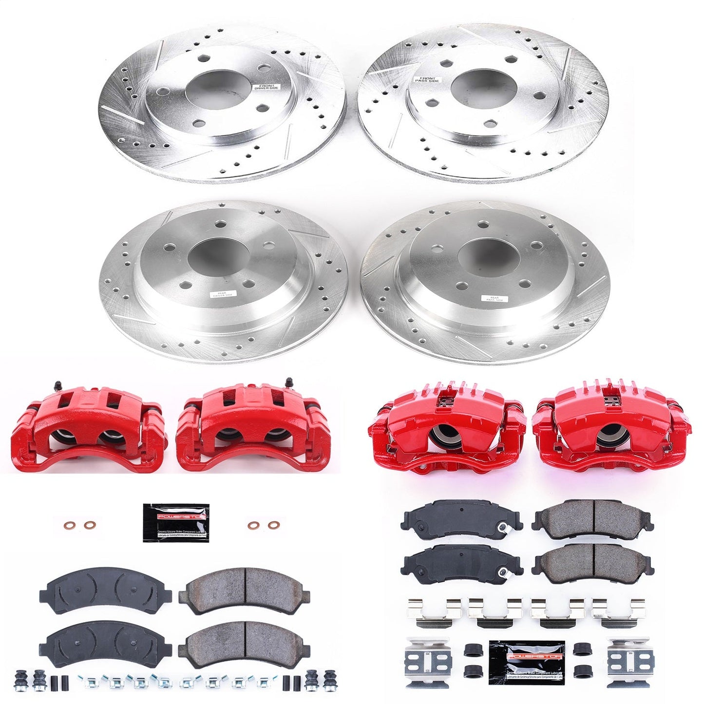 PowerStop Front & Rear Z23 Evolution Sport Brake Kit w/ Calipers | Chevrolet Blazer 1998–2005 (KC2006)