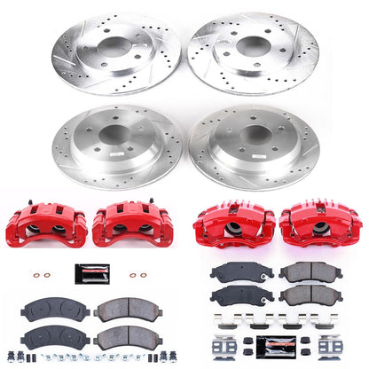PowerStop Front & Rear Z23 Evolution Sport Brake Kit w/ Calipers | Chevrolet Blazer 1998–2005 (KC2006)