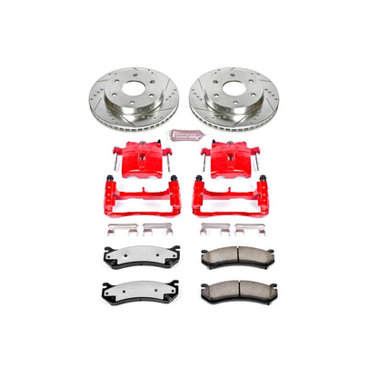 PowerStop Front Z36 Truck & Tow Brake Kit w/ Calipers | Cadillac Escalade (2002–2006) (KC2009-36)