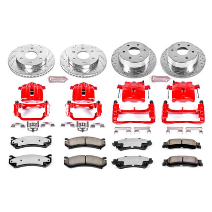 PowerStop Front and Rear Z36 Truck & Tow Kit w/ Calipers | Chevrolet Astro (2003–2005) (KC2010A-36)