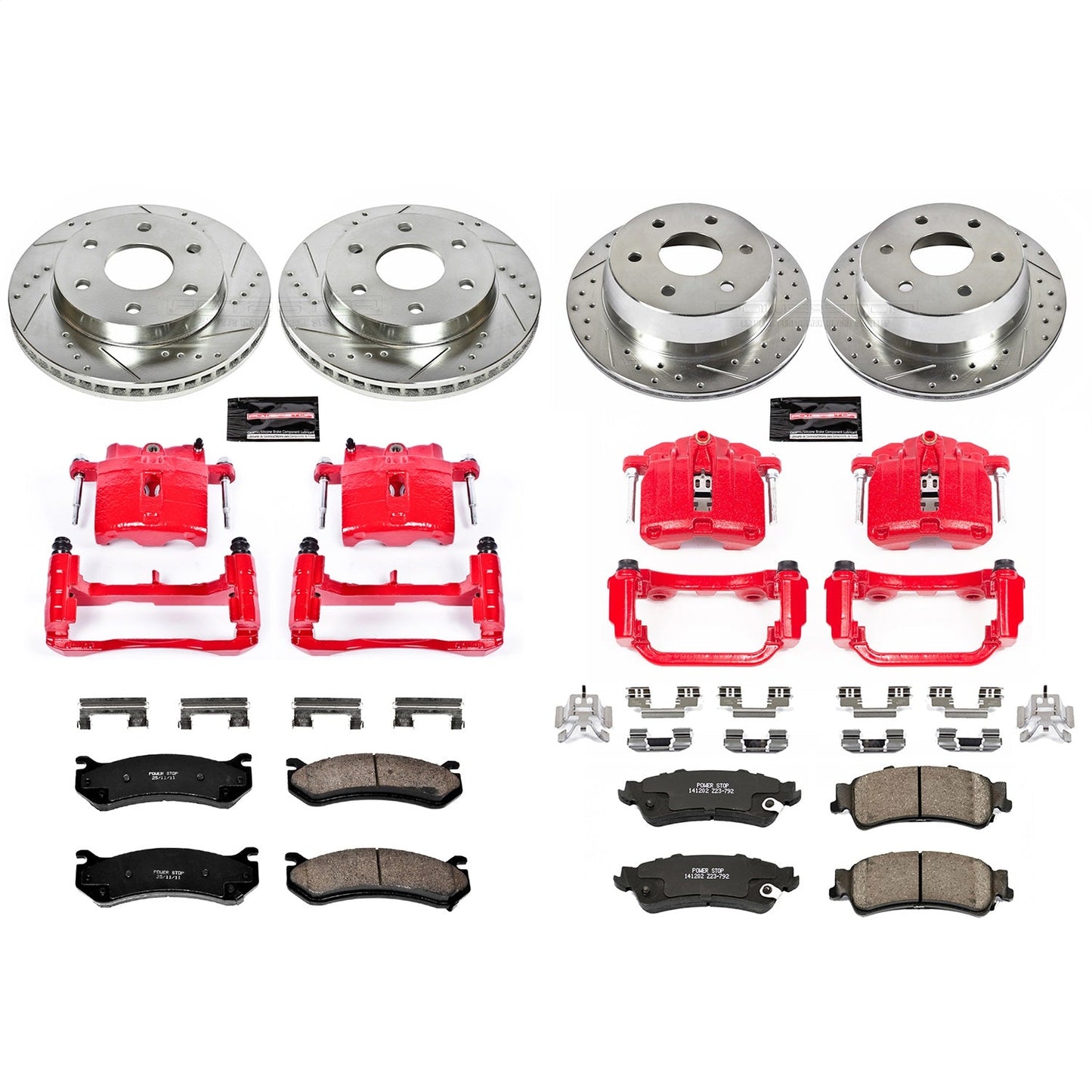 PowerStop Front & Rear Z23 Evolution Sport Brake Kit w/ Calipers | Chevrolet Astro (2003–2005) (KC2010A)