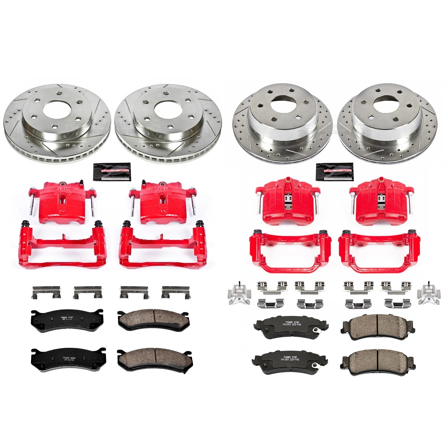 PowerStop Front & Rear Z23 Evolution Sport Brake Kit w/ Calipers | Chevrolet Astro (2003–2005) (KC2010A)