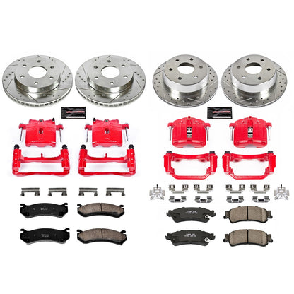 PowerStop Front & Rear Z23 Evolution Sport Brake Kit w/ Calipers | Chevrolet Astro (2003–2005) (KC2010A)
