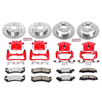 PowerStop Front and Rear Z36 Truck & Tow Kit w/ Calipers | Chevrolet Silverado 1500 (2003–2006) (KC2010B-36)