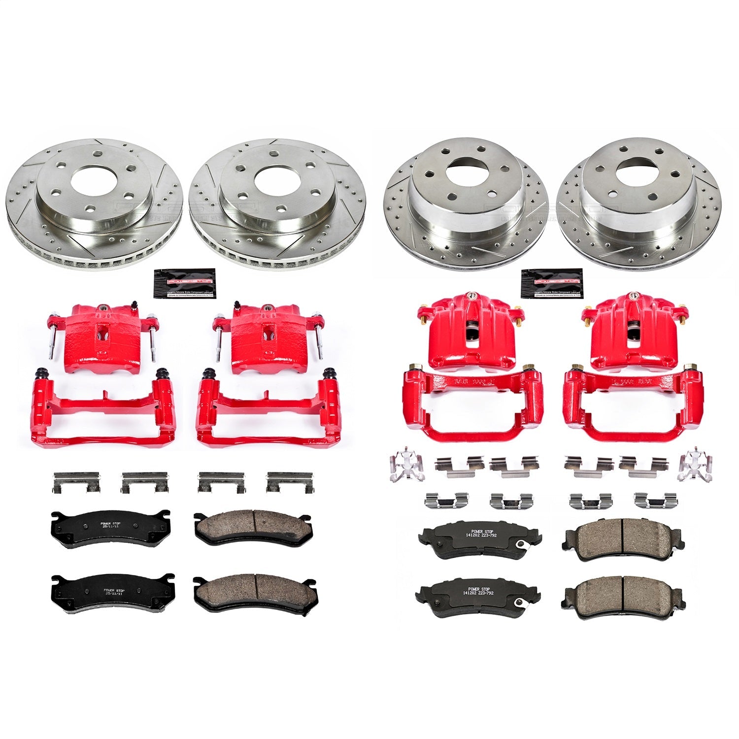 PowerStop Front & Rear Z23 Evolution Sport Brake Kit w/ Calipers | Chevrolet Silverado 1500 (2003–2006) (KC2010B)