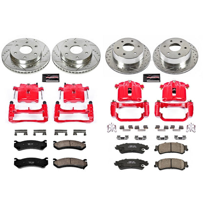 PowerStop Front & Rear Z23 Evolution Sport Brake Kit w/ Calipers | Chevrolet Silverado 1500 (2003–2006) (KC2010B)