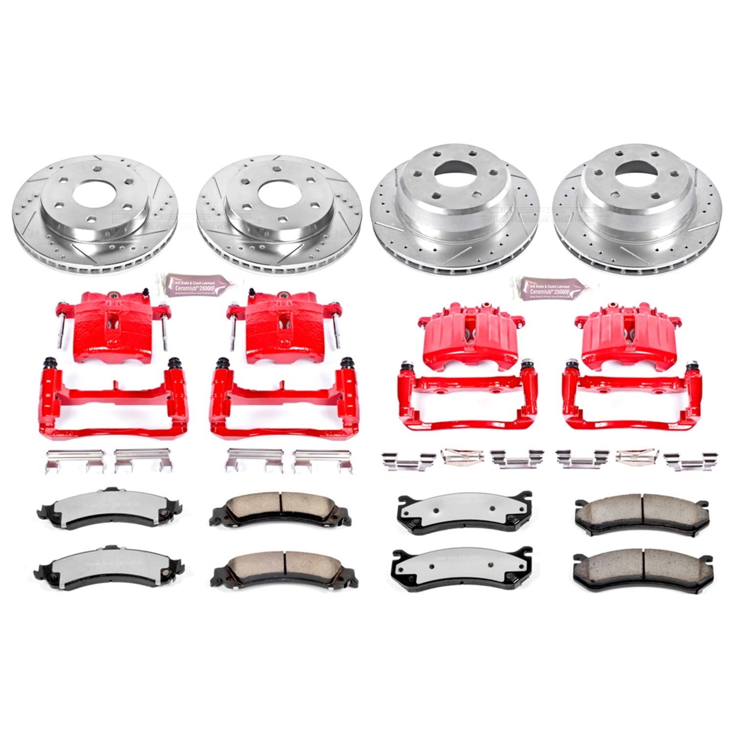 PowerStop Front and Rear Z36 Truck & Tow Kit w/ Calipers | Cadillac Escalade (2002–2006) (KC2015-36)