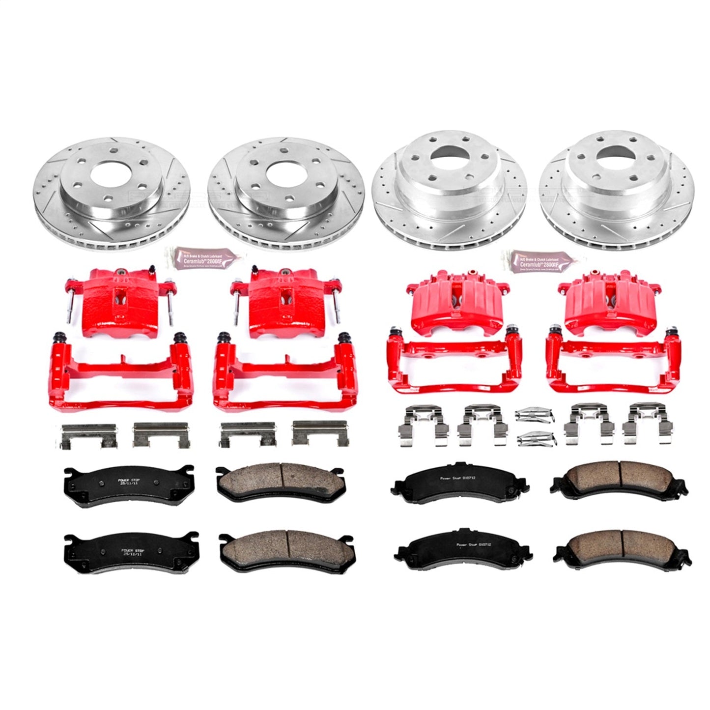 PowerStop Front & Rear Z23 Evolution Sport Brake Kit w/ Calipers | Cadillac Escalade (2002–2006) (KC2015)