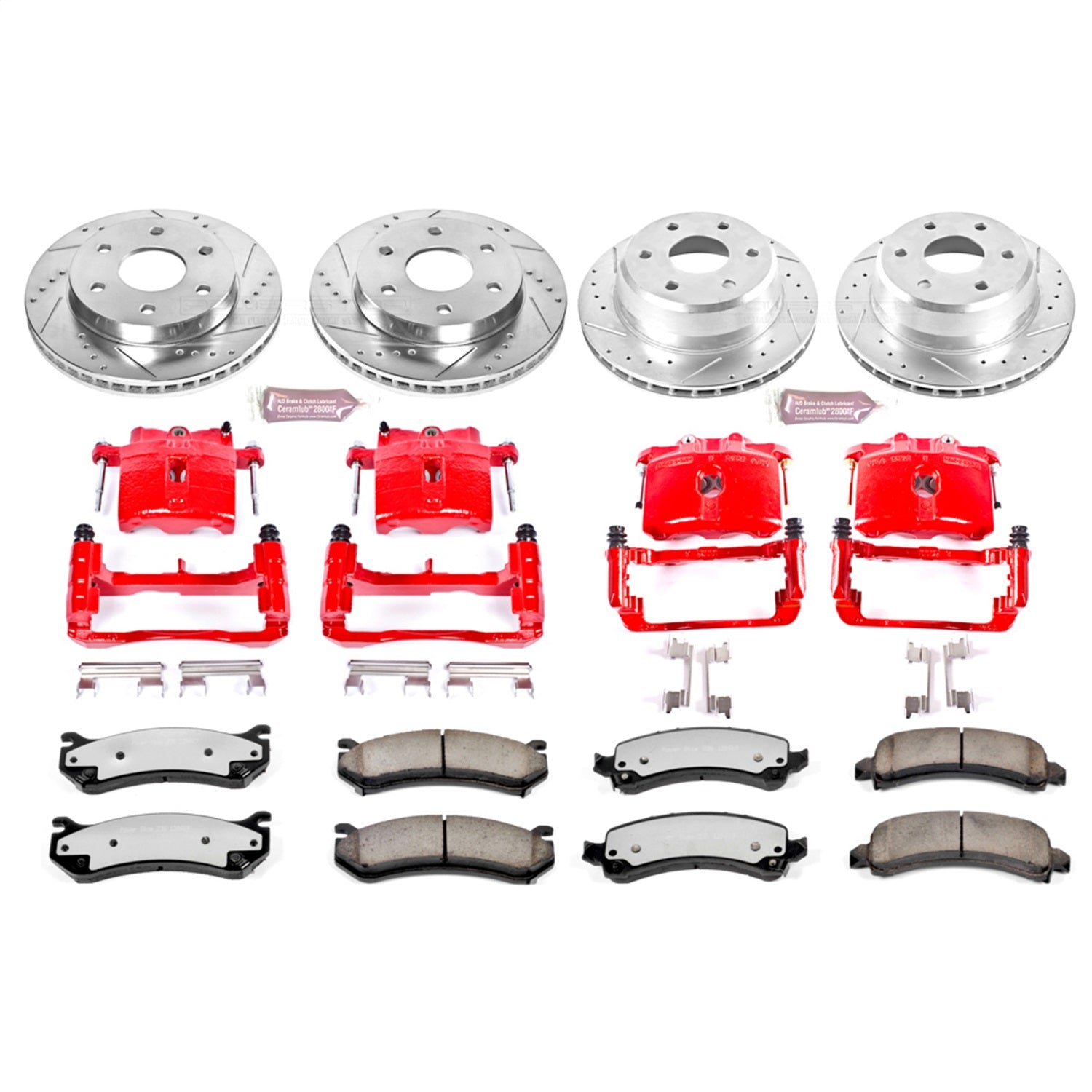 PowerStop Front and Rear Z36 Truck & Tow Kit w/ Calipers | Cadillac Escalade (2003–2006) (KC2016-36)