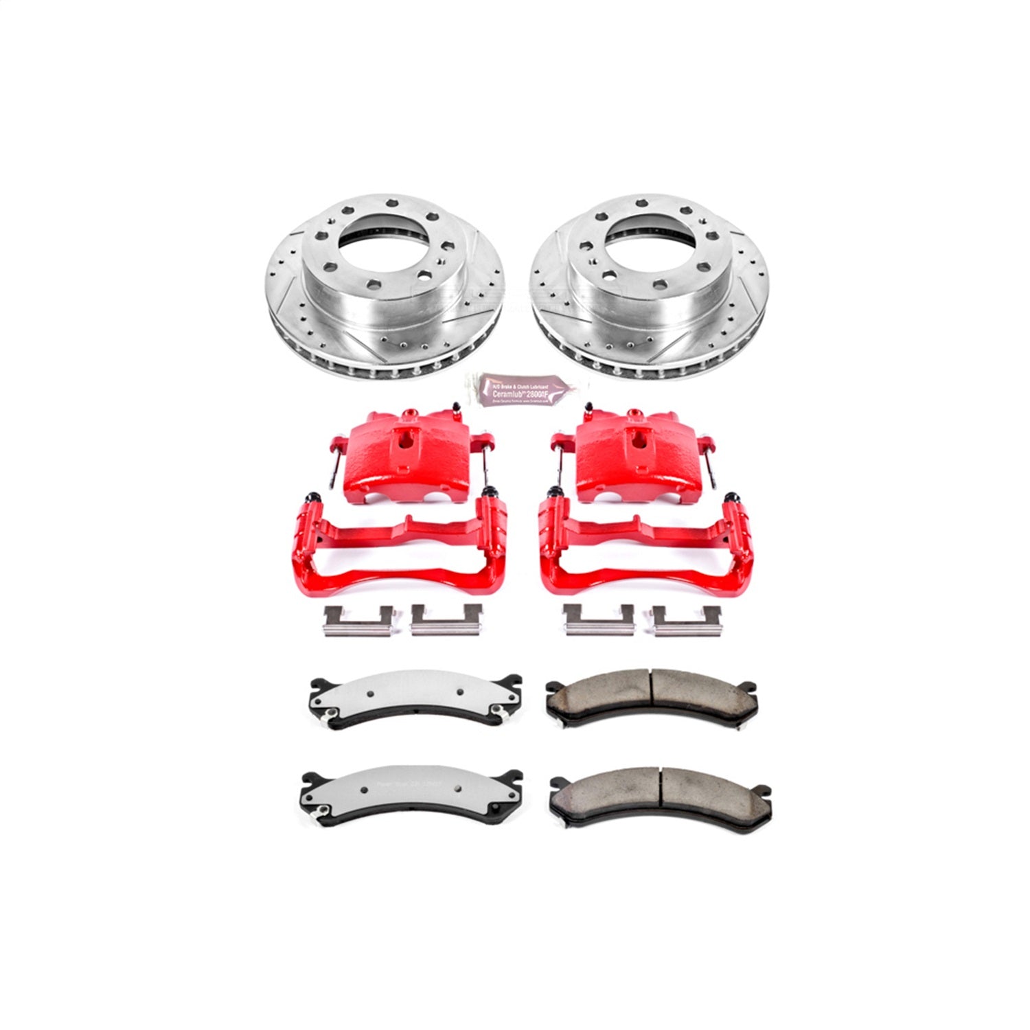 PowerStop Front Z36 Truck & Tow Kit w/ Calipers | Hummer H2 (2003–2009) (KC2020-36)