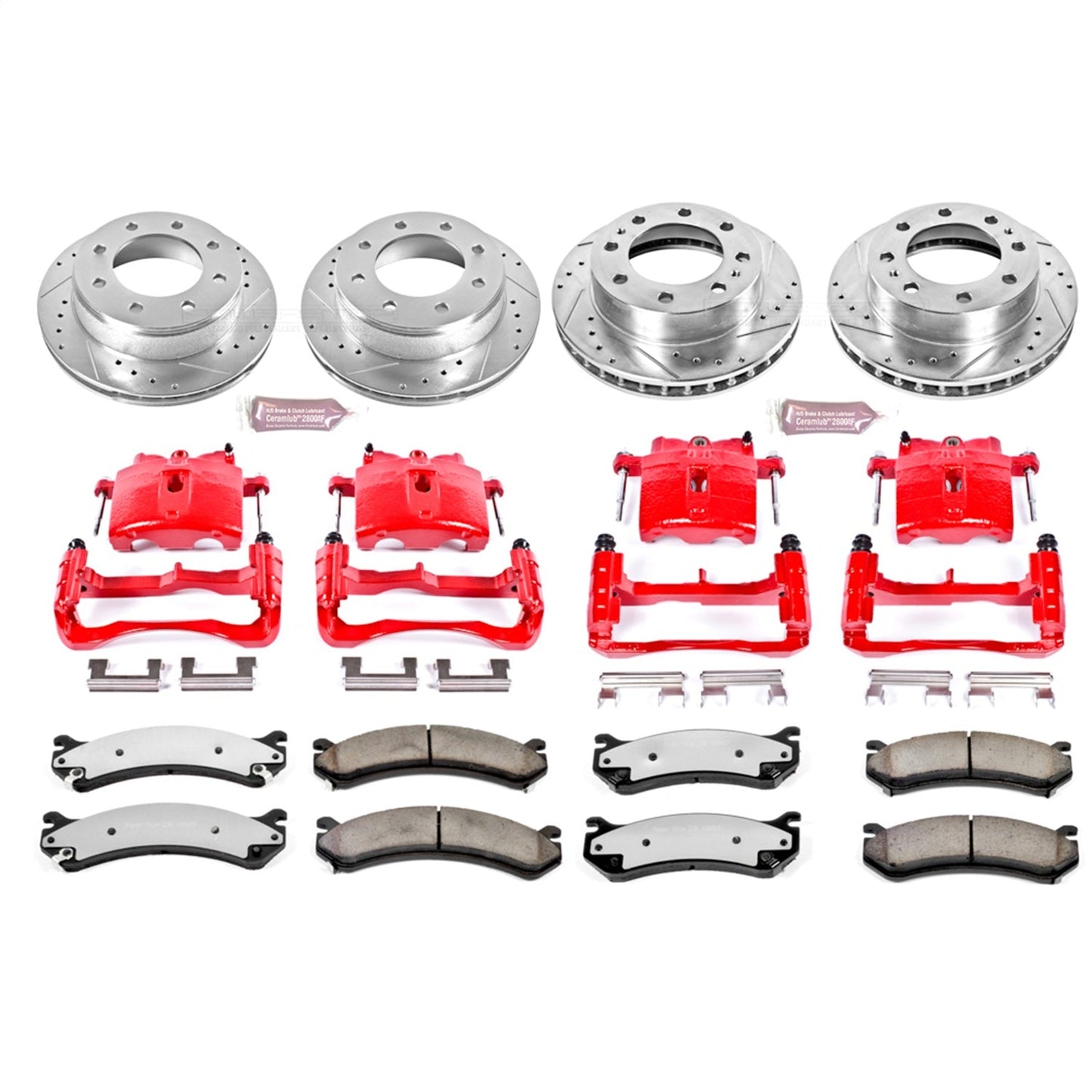 PowerStop Front and Rear Z36 Truck & Tow Kit w/ Calipers | Hummer H2 (2003–2009) (KC2023A-36)