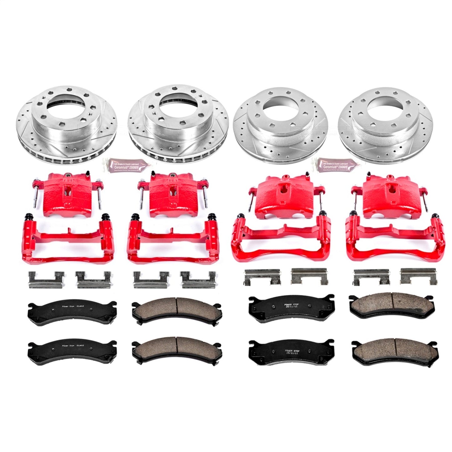 PowerStop Front & Rear Z23 Evolution Sport Brake Kit w/ Calipers | Chevrolet Silverado 1500 HD (2001–2003) (KC2023A)