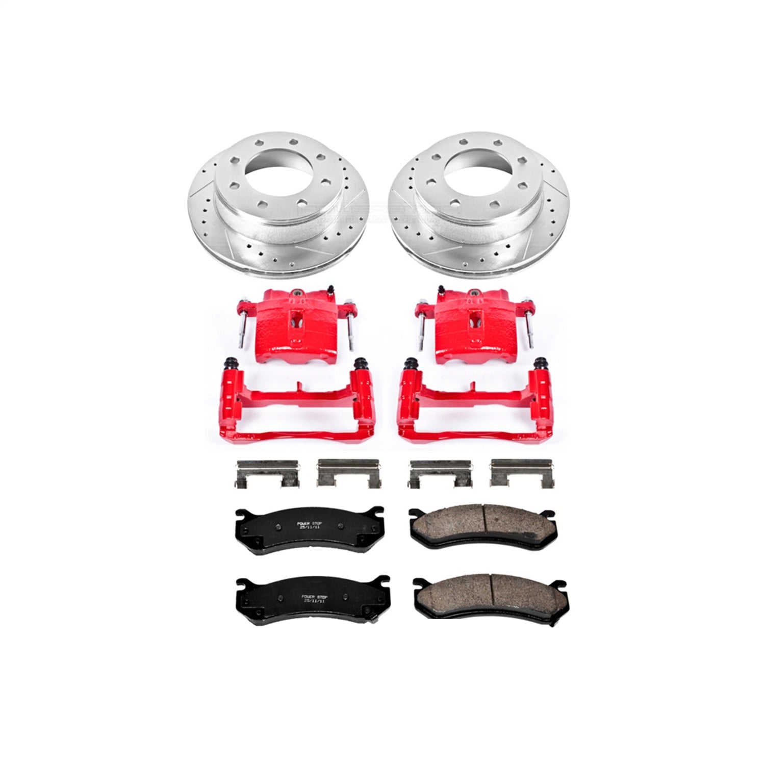 PowerStop Rear Z23 Evolution Sport Brake Kit w/ Calipers | Chevrolet Silverado 1500 HD (2001–2003) (KC2036A)