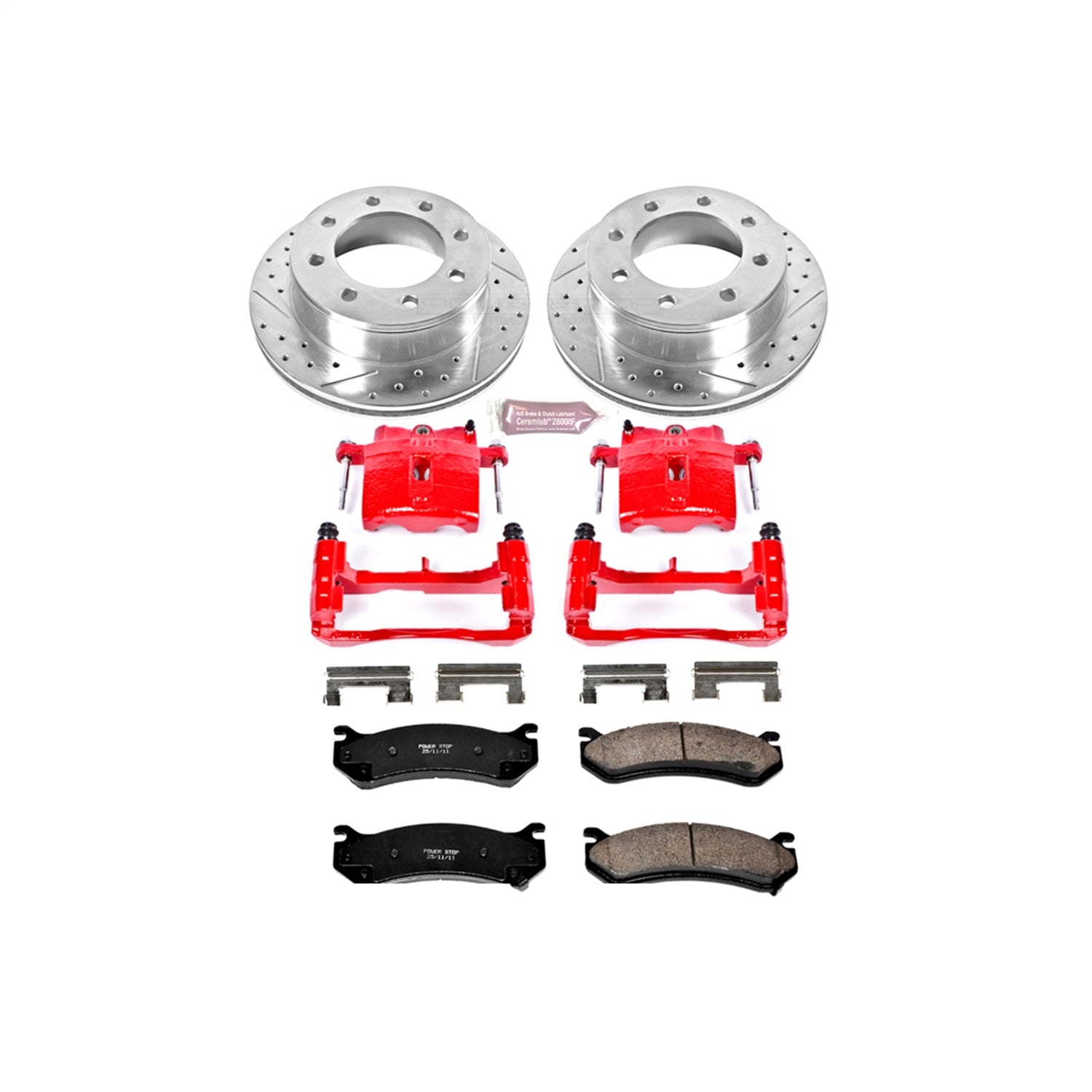 PowerStop Rear Z23 Evolution Sport Brake Kit w/ Calipers | Chevrolet Avalanche 2500 (2002–2006) (KC2041)