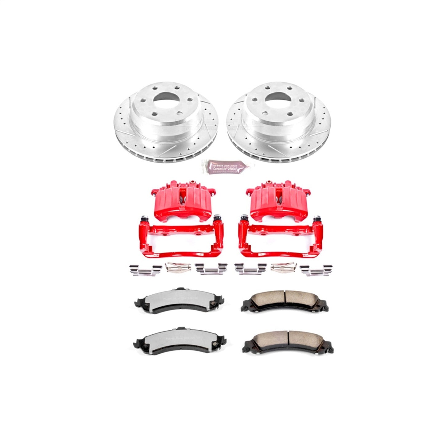 PowerStop Rear Z36 Truck & Tow Brake Kit w/ Calipers | Cadillac Escalade (2002–2006) (KC2046-36)