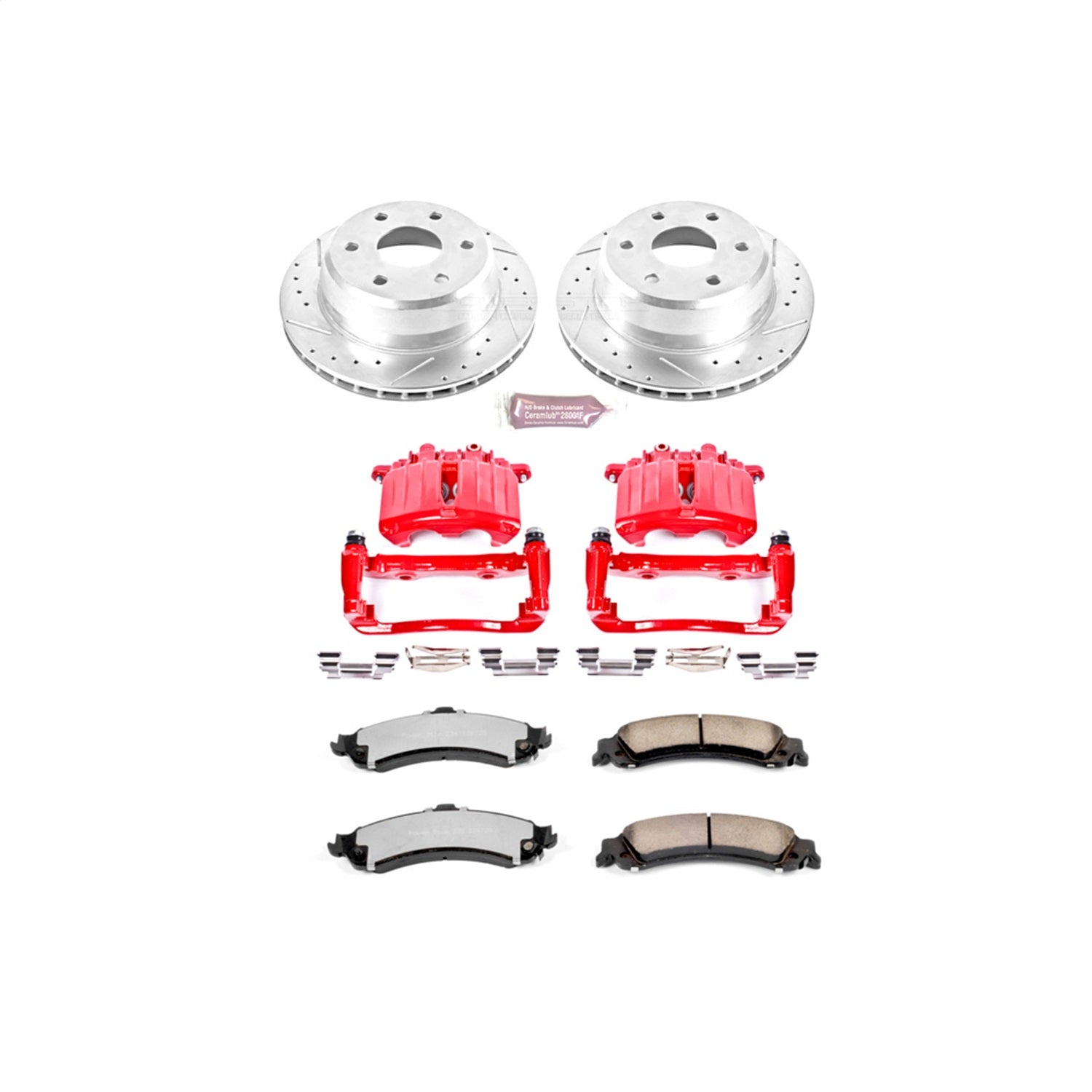 PowerStop Rear Z36 Truck & Tow Brake Kit w/ Calipers | Cadillac Escalade (2002–2006) (KC2046-36)