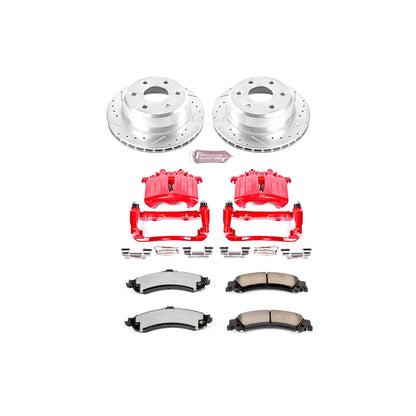 PowerStop Rear Z36 Truck & Tow Brake Kit w/ Calipers | Cadillac Escalade (2002–2006) (KC2046-36)