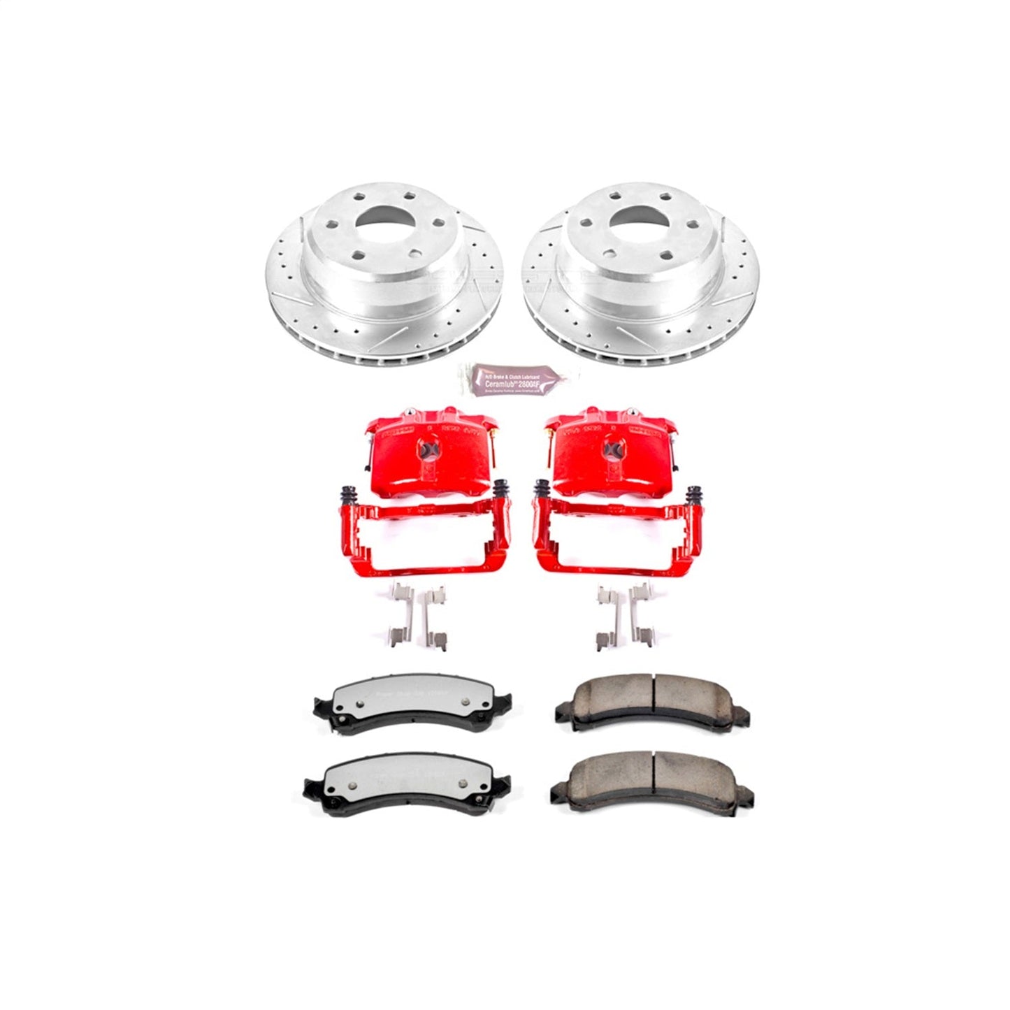 PowerStop Rear Z36 Truck & Tow Brake Kit w/ Calipers | Cadillac Escalade (2003–2006) (KC2047-36)