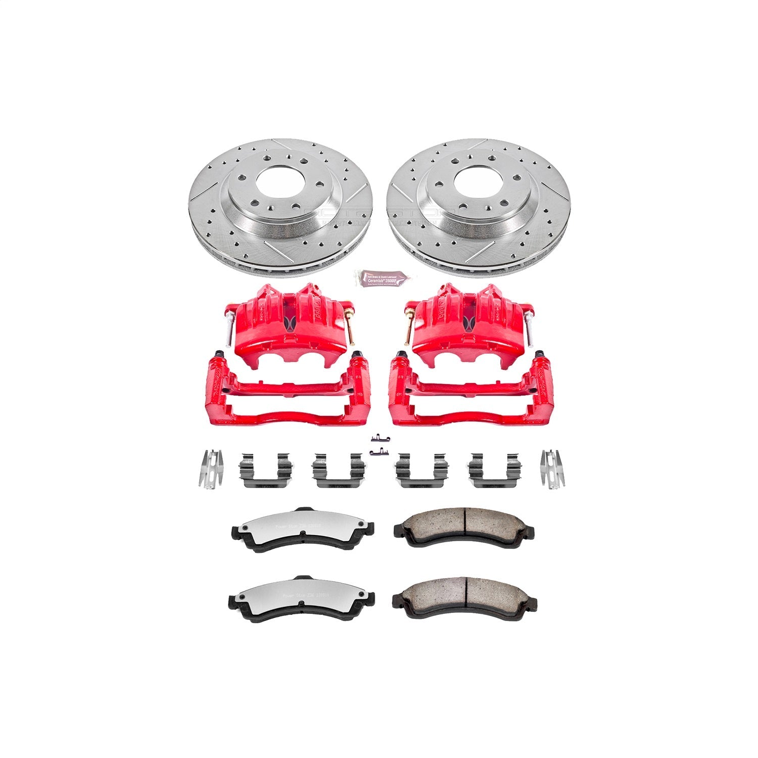 PowerStop Front Z36 Truck & Tow Brake Kit w/ Calipers | Buick Rainier (2004–2005) (KC2057-36)