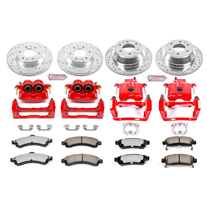 PowerStop Front & Rear Z36 Truck & Tow Brake Kit w/ Calipers | Buick Rainier (2004–2005) (KC2058-36)
