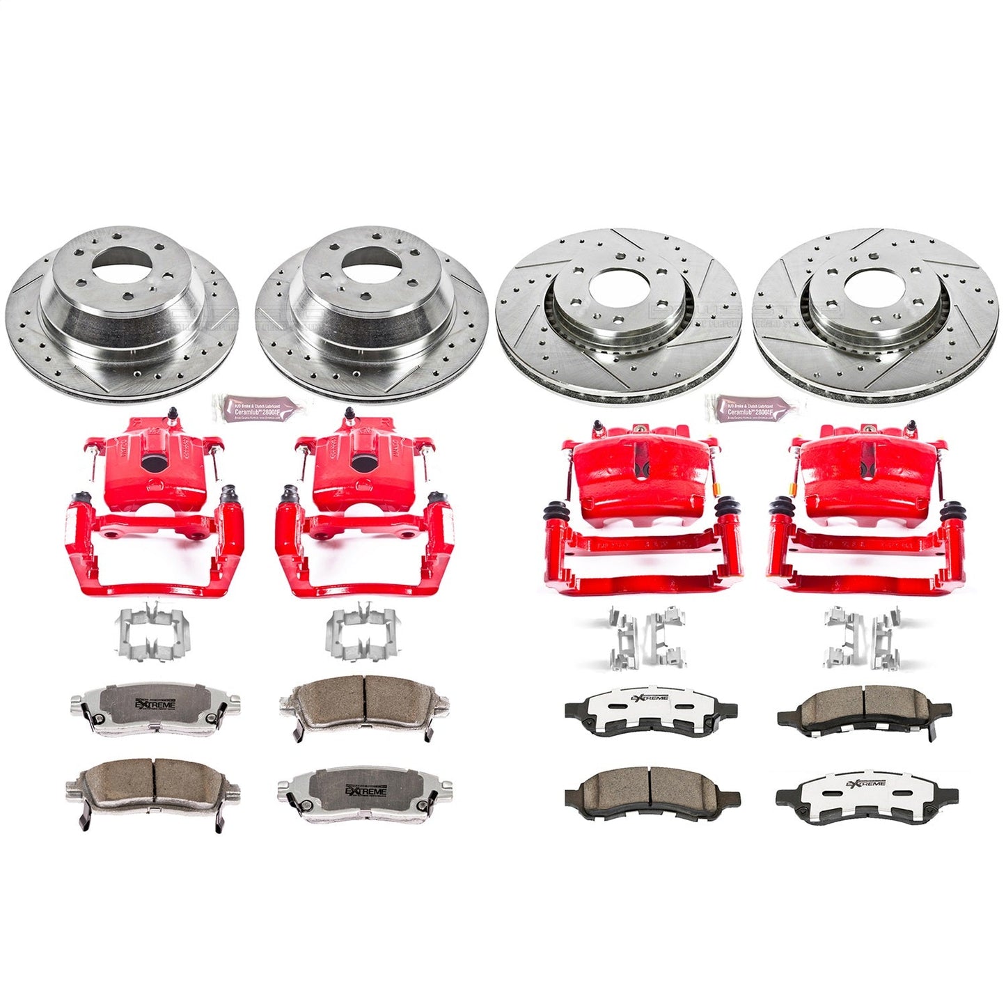 PowerStop Front & Rear Z26 Street Kit w/ Calipers | Buick Rainier (2006–2007) (KC2060-26)