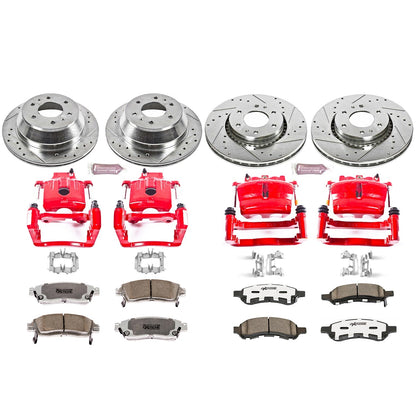 PowerStop Front & Rear Z26 Street Kit w/ Calipers | Buick Rainier (2006–2007) (KC2060-26)