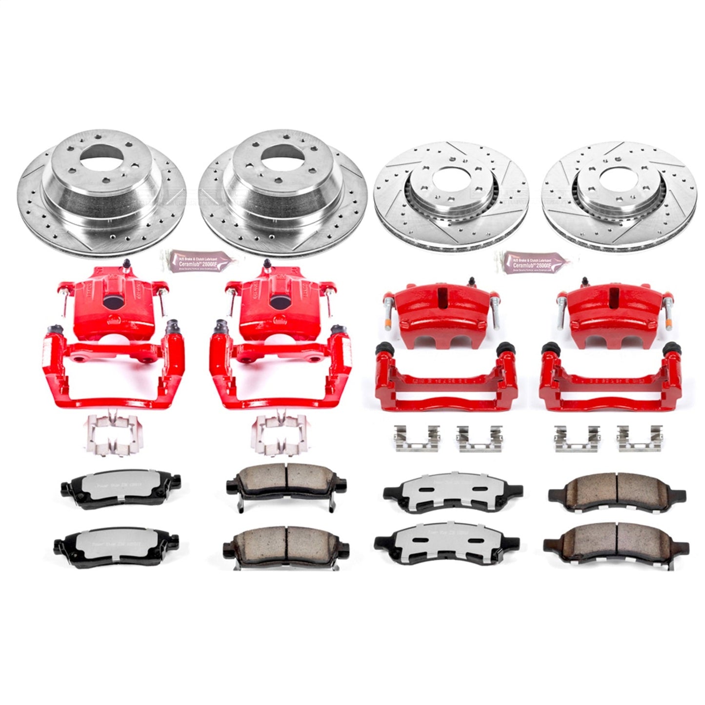 PowerStop Front & Rear Z36 Truck & Tow Kit w/ Calipers | Buick Rainier (2006–2007) (KC2060-36)