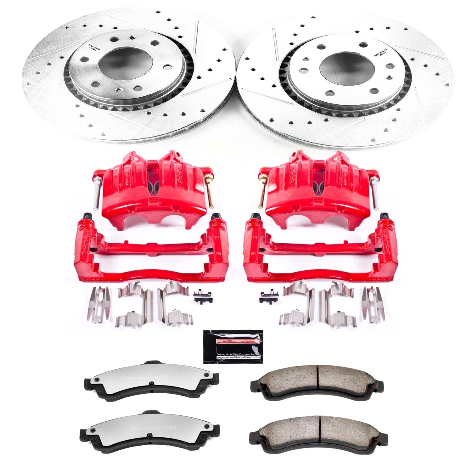 PowerStop Front Z36 Truck & Tow Brake Kit w/ Calipers | Saab 9-7x (2005) (KC2061A-36)