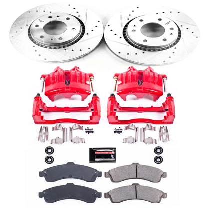 PowerStop Front Z23 Evolution Sport Brake Kit w/ Calipers | Saab 9-7x (2005) (KC2061A)