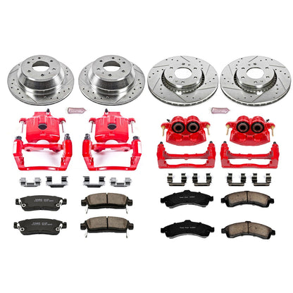 PowerStop Front & Rear Z23 Evolution Sport Brake Kit w/ Calipers | Buick Rainier (2004–2005) (KC2062)
