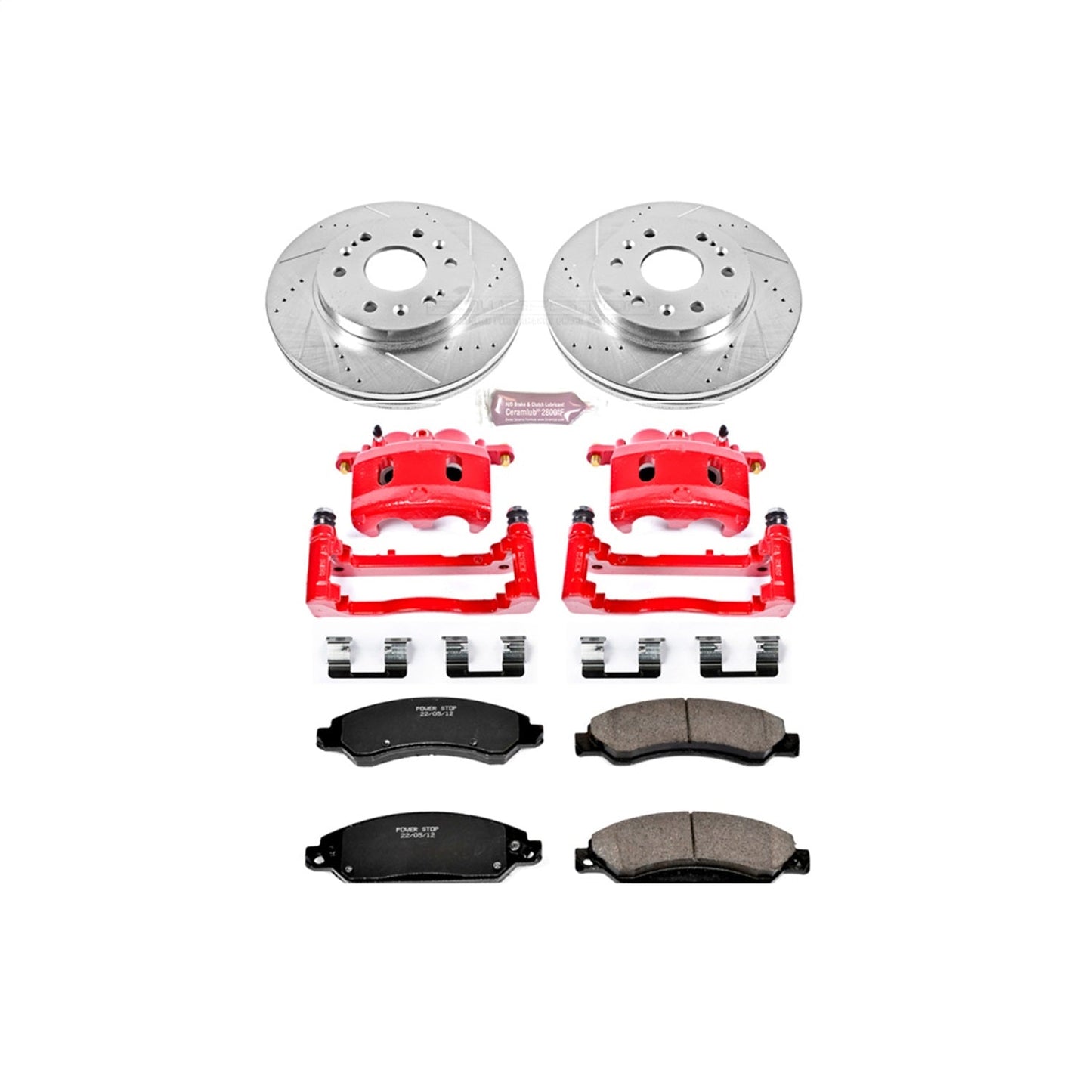 PowerStop Front Z23 Evolution Sport Brake Kit w/ Calipers | Cadillac Escalade (2007–2008) (KC2067)
