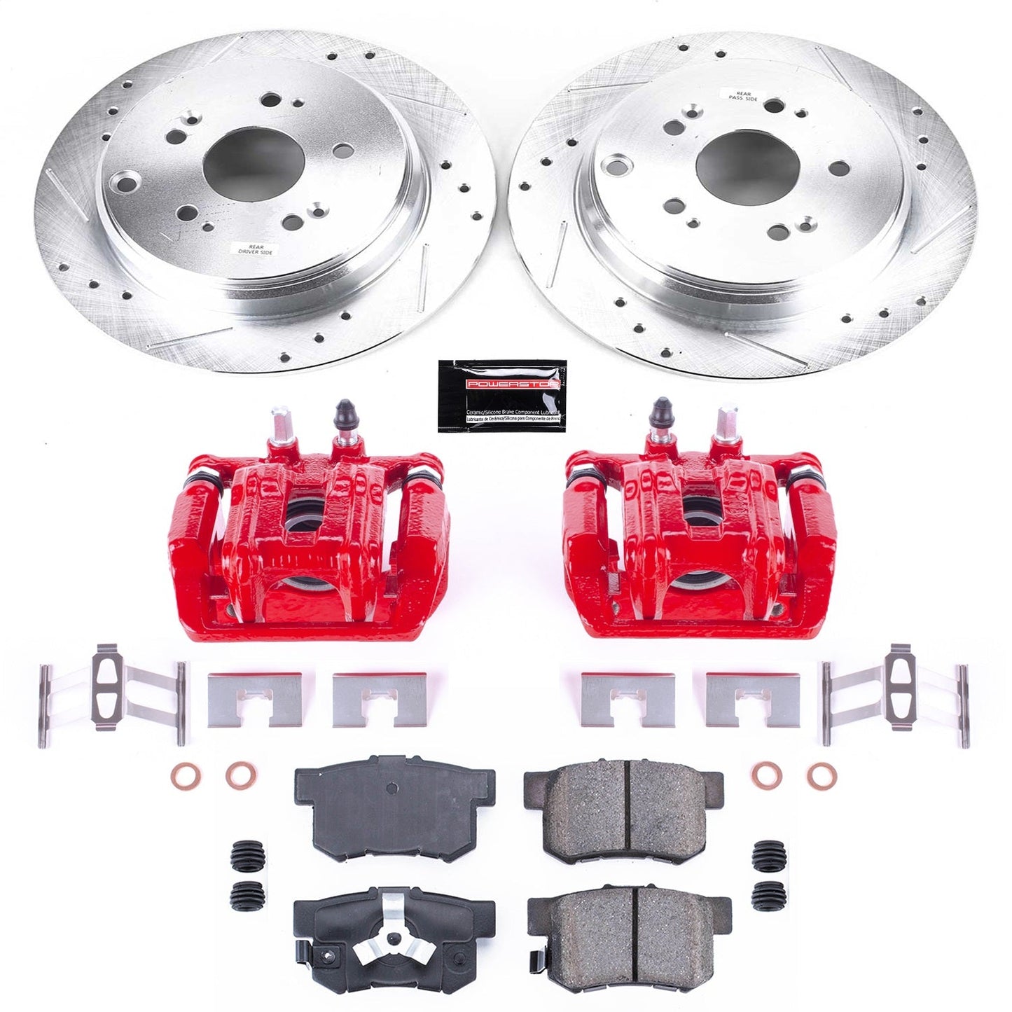 PowerStop Rear Z23 Evolution Sport Brake Kit w/ Calipers | Honda CR-V (2005–2006) (KC206A)