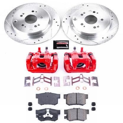 PowerStop Rear Z23 Evolution Sport Brake Kit w/ Calipers | Honda CR-V (2007–2011) (KC206B)