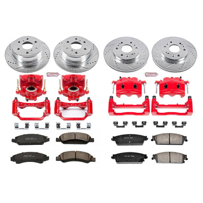 PowerStop Front & Rear Z23 Evolution Sport Brake Kit w/ Calipers | Cadillac Escalade (2008–2014) (KC2070)