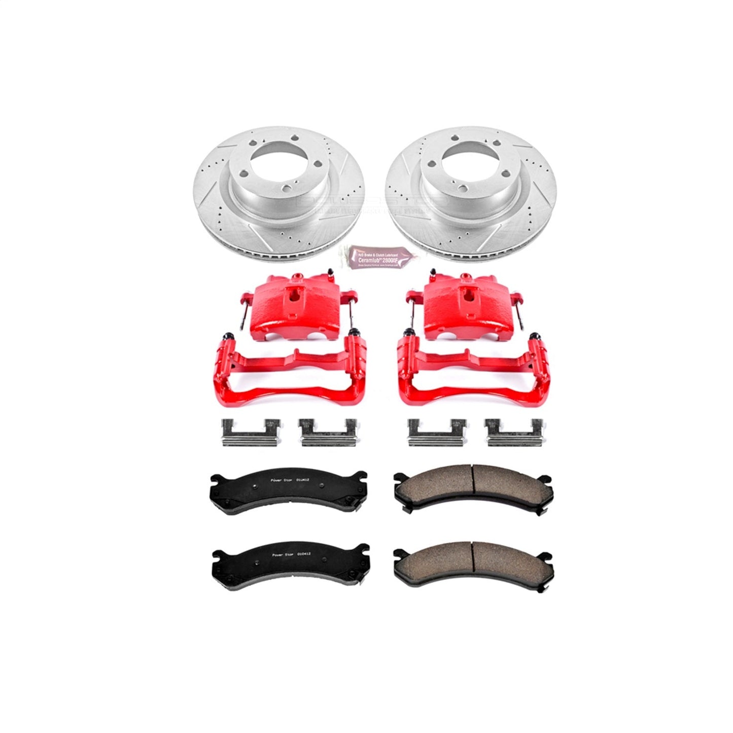 PowerStop Front Z23 Evolution Sport Brake Kit w/Calipers | Chevrolet Avalanche 2500 (2002–2004) (KC2071)