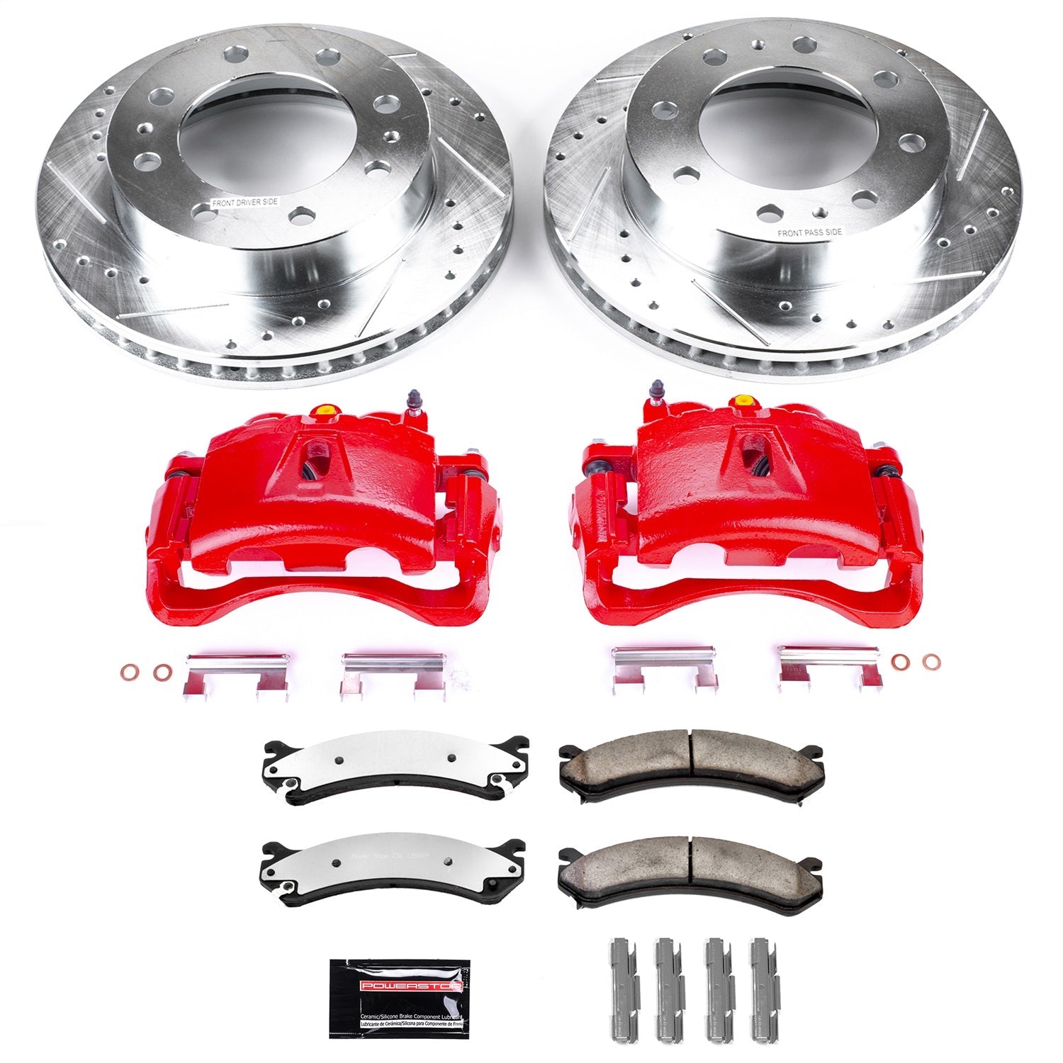 PowerStop Front Z36 Truck & Tow Kit w/ Calipers | GMC Sierra 3500 HD (2007–2010) (KC2071A-36)