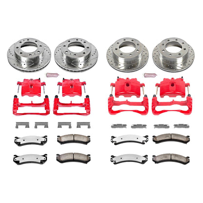 PowerStop Front and Rear Z36 Truck & Tow Kit w/ Calipers | GMC Sierra 3500 HD (2007–2010) (KC2073-36)