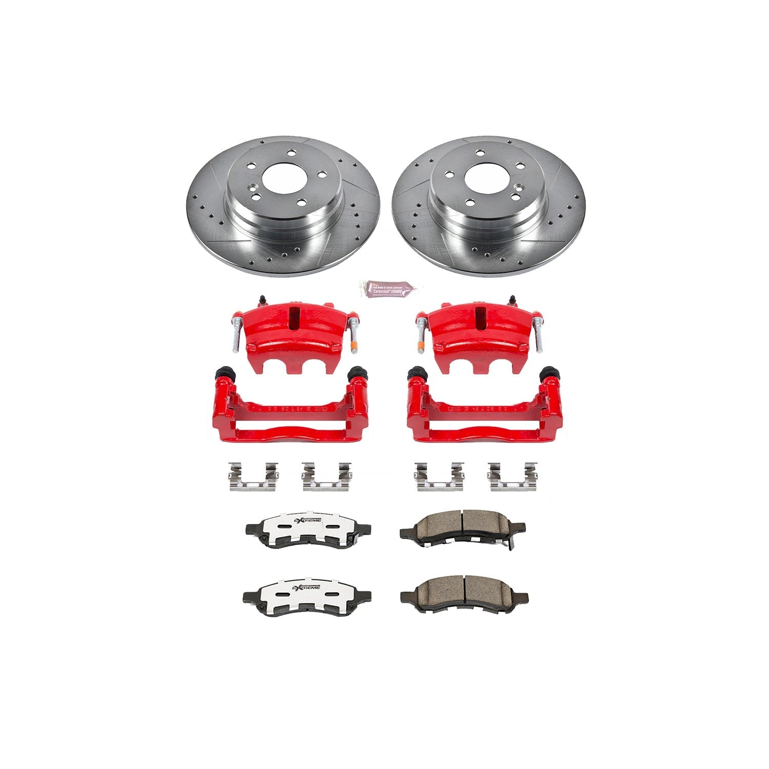 PowerStop Front Z26 Street Kit w/ Calipers | Isuzu Ascender (2006–2008) (KC2084B-26)