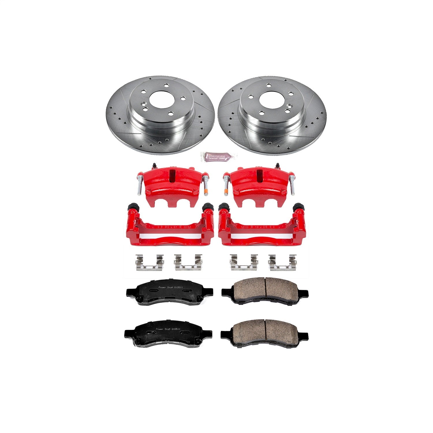 PowerStop Front Z23 Evolution Sport Brake Kit w/ Calipers | Buick Rainier (2006–2007) (KC2084B)