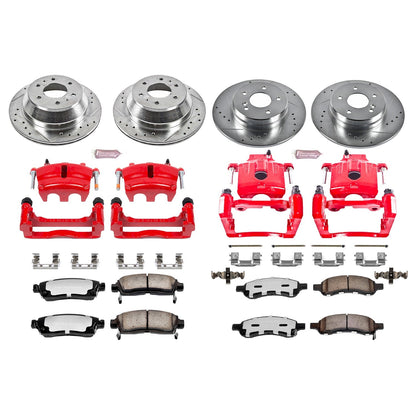 PowerStop Front & Rear Z36 Truck & Tow Kit w/ Calipers | Buick Rainier (2006–2007) (KC2085B-36)