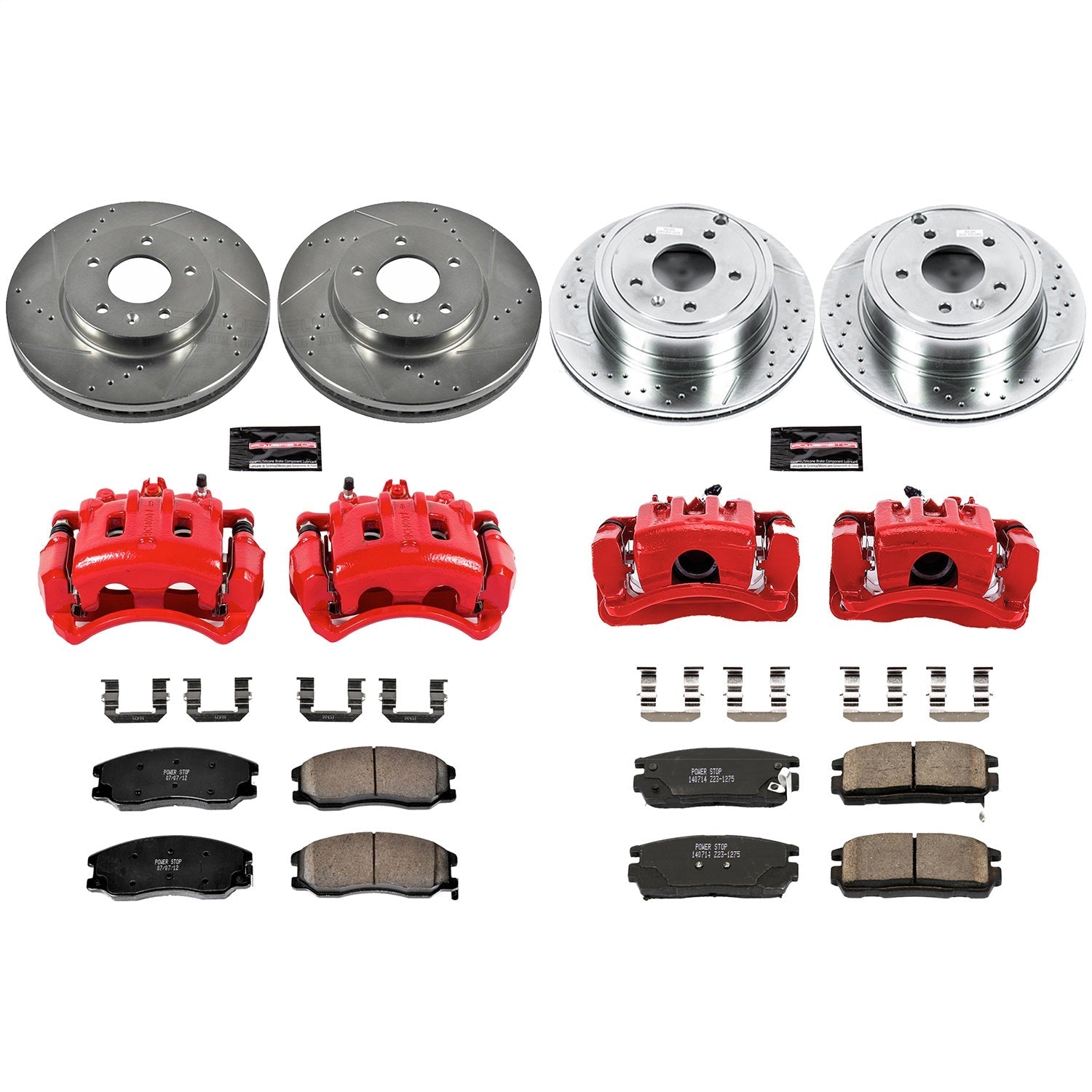 PowerStop Front & Rear Z23 Evolution Sport Brake Kit w/ Calipers | Chevrolet Captiva Sport (2012–2015) (KC2091)