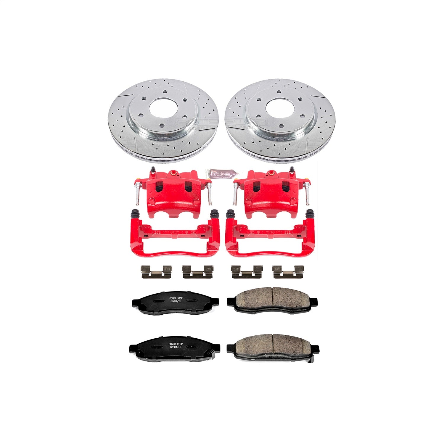 PowerStop Front Z23 Evolution Sport Brake Kit w/ Calipers | Infiniti QX56 (2005–2007) (KC211)